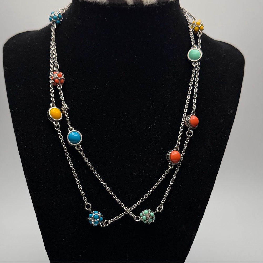 Lia Sophia Elegant Multicolor Gemstone Necklace